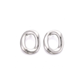 Donut silver earrings