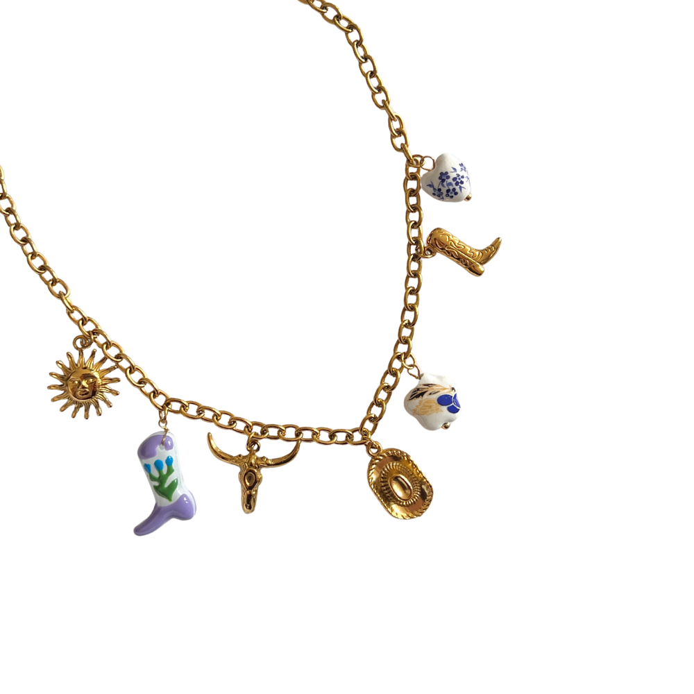 Cow girl necklace