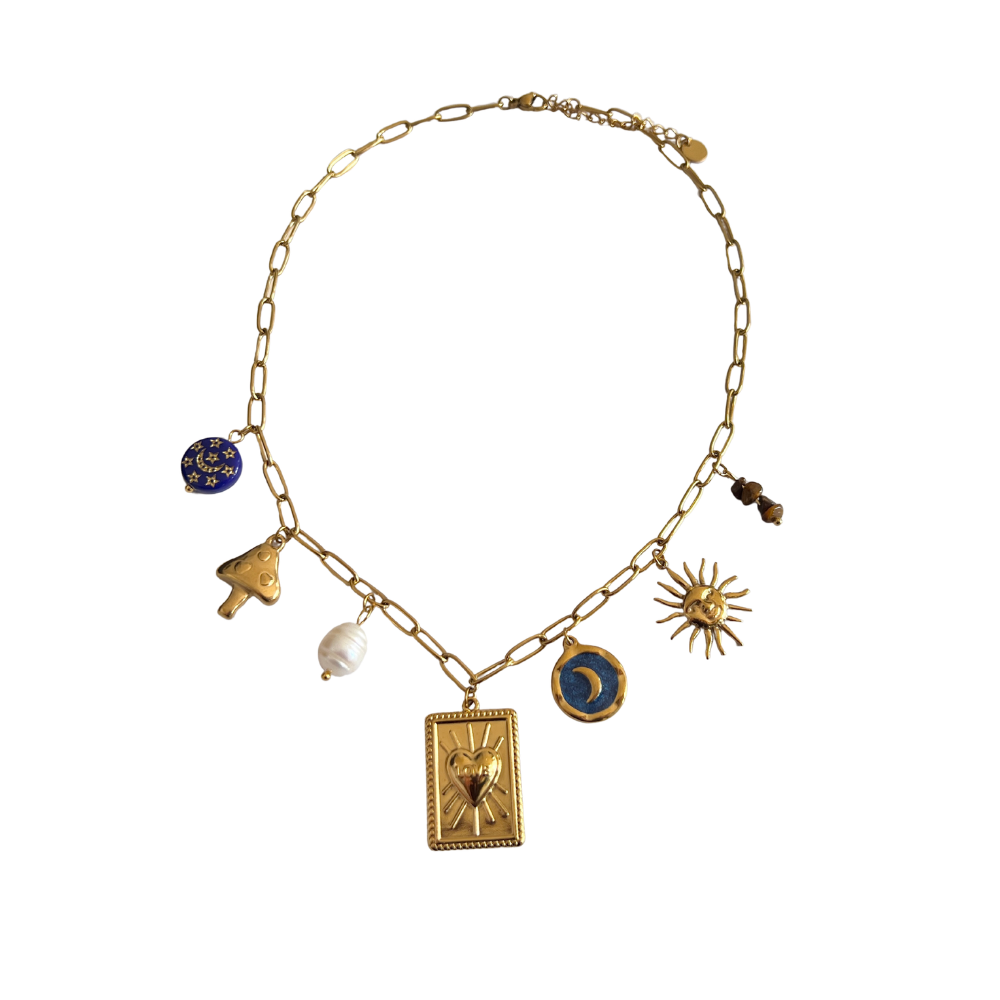Blue moon necklace