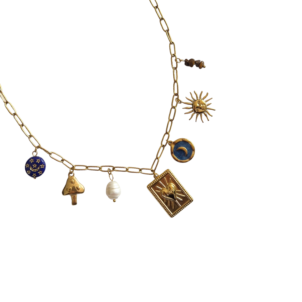 Blue moon necklace
