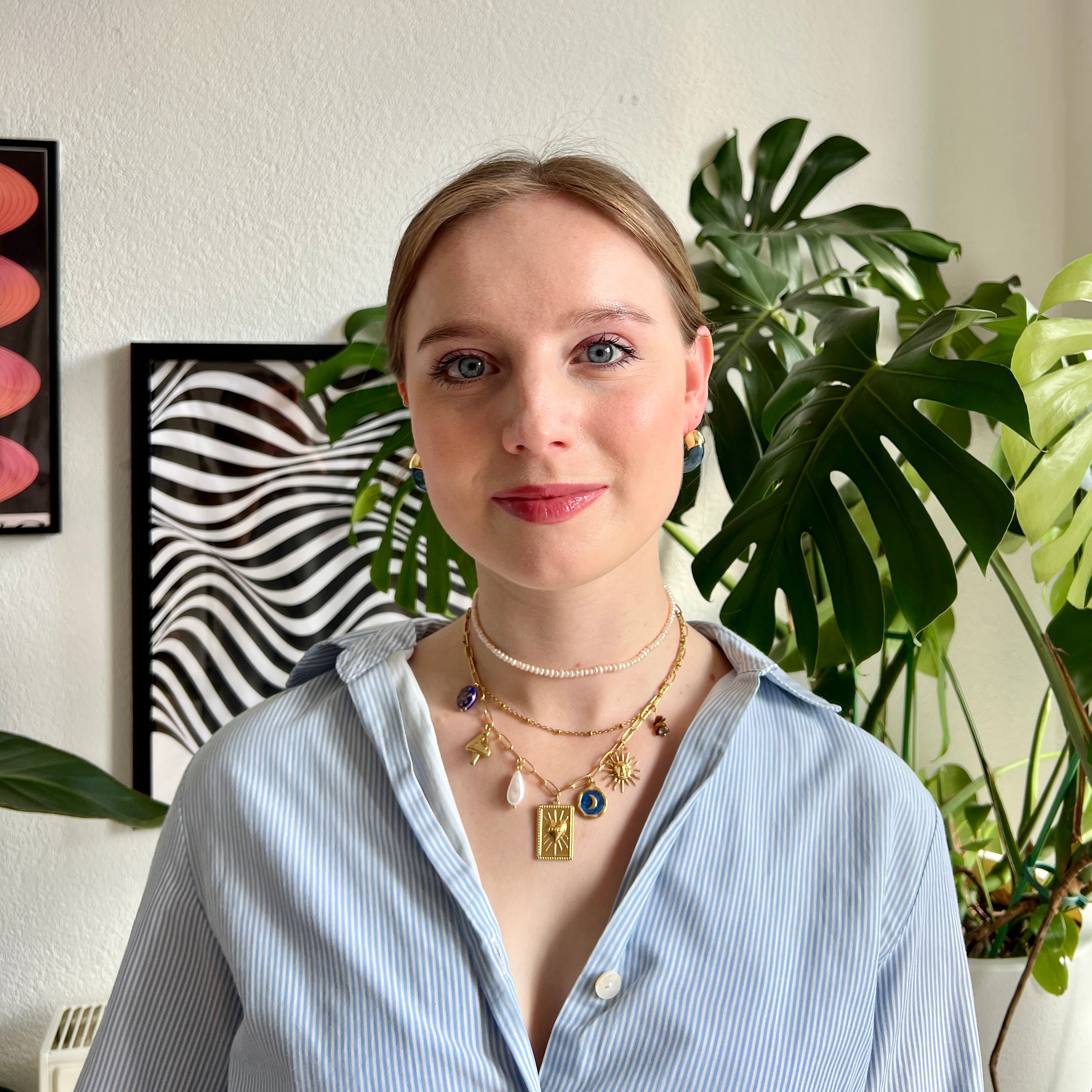 Blue moon necklace