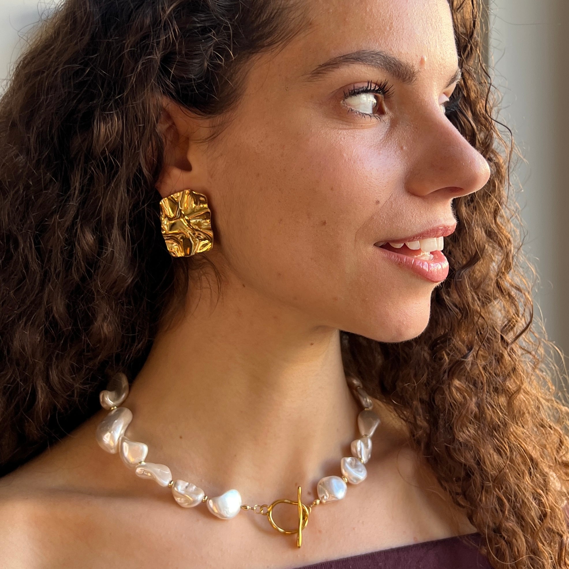 Rectangulo golden earrings